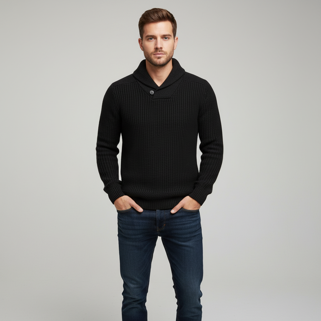 Klassischer Strickpullover Warm Französisch