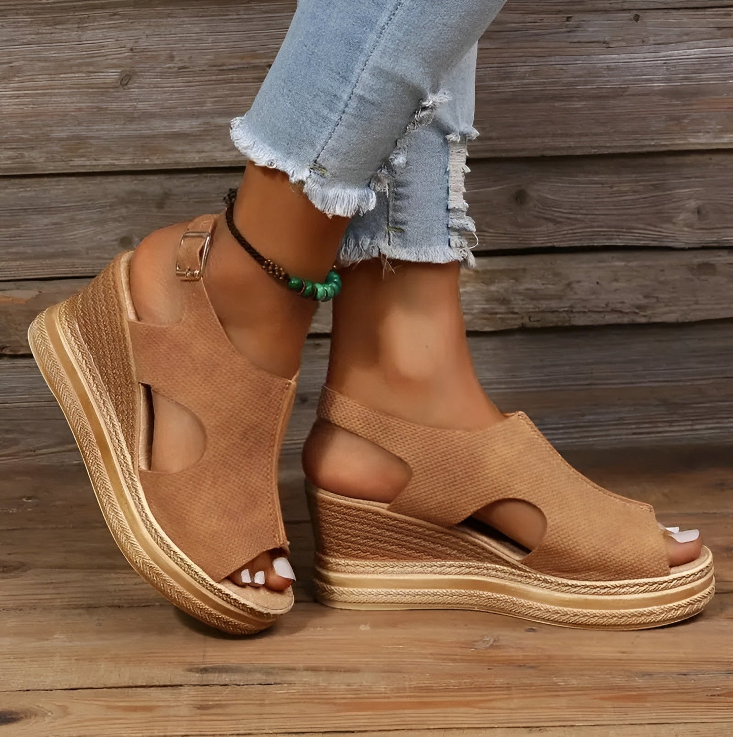 Komfortable und stilvolle Damensandalen mit orthopädischer Fußbett