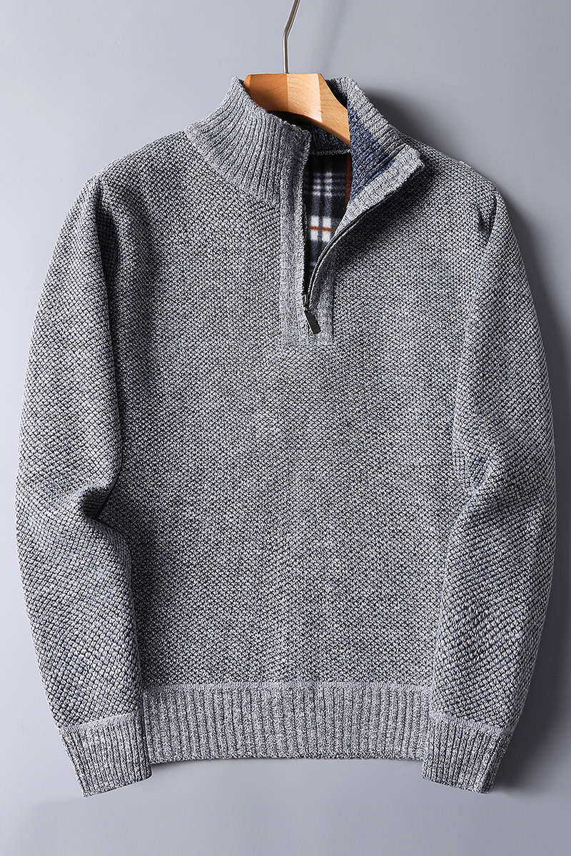 Komfortabler Herren Strickpullover mit Reißverschluss