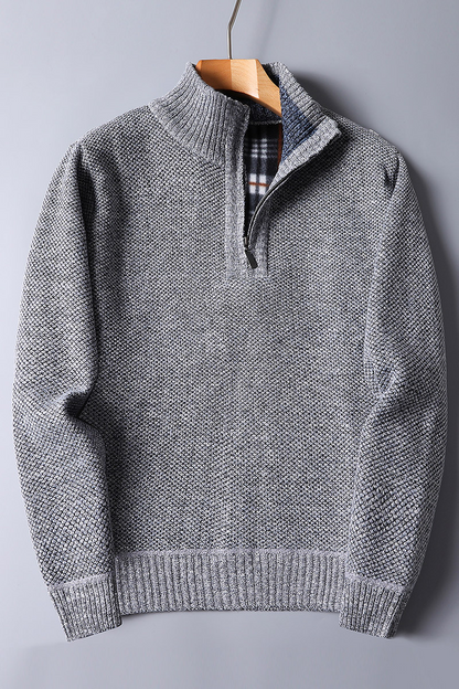 Komfortabler Herren Strickpullover mit Reißverschluss