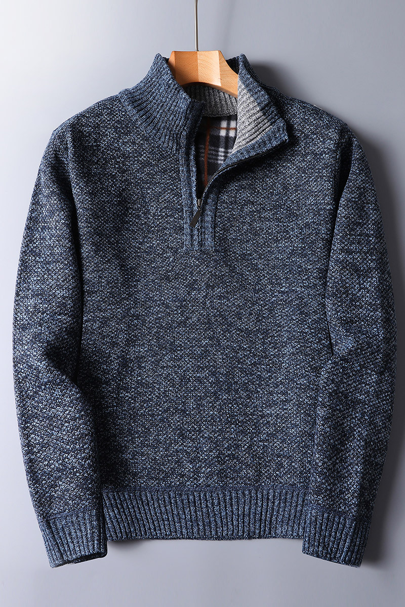 Komfortabler Herren Strickpullover mit Reißverschluss