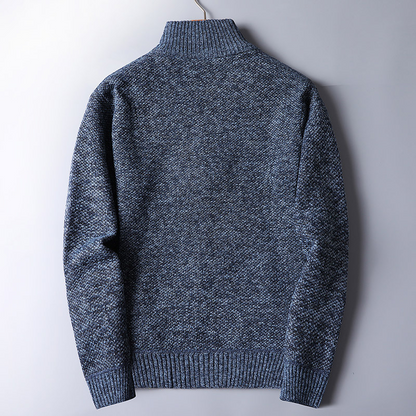 Komfortabler Herren Strickpullover mit Reißverschluss