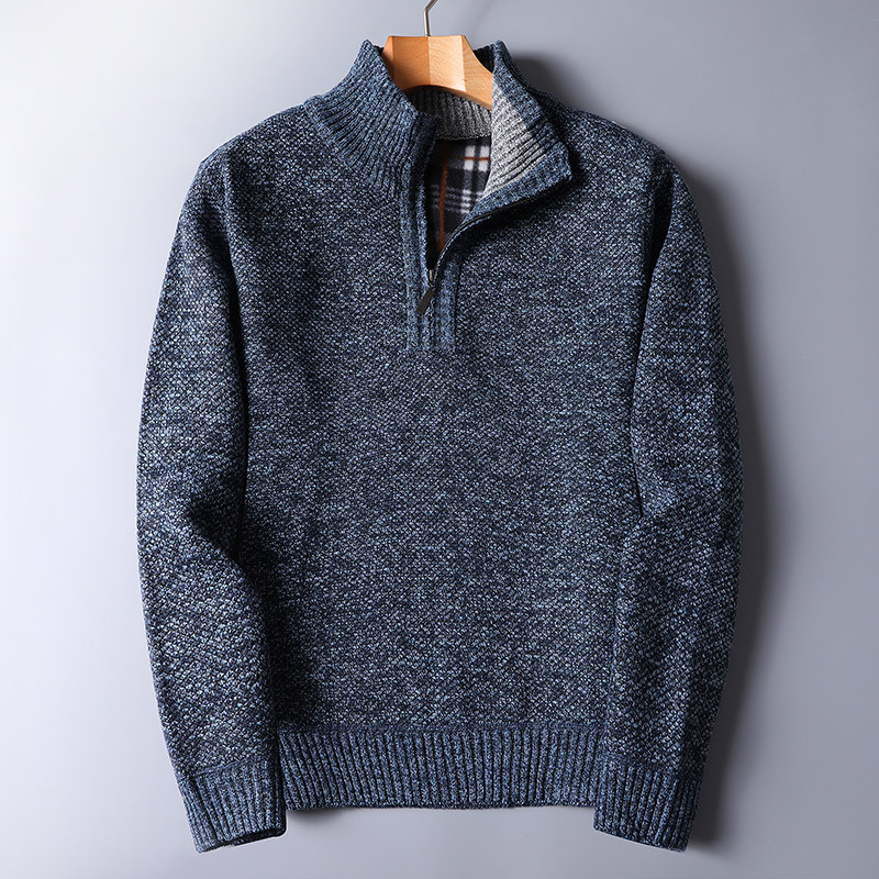 Komfortabler Herren Strickpullover mit Reißverschluss