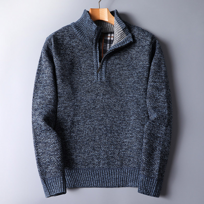 Komfortabler Herren Strickpullover mit Reißverschluss