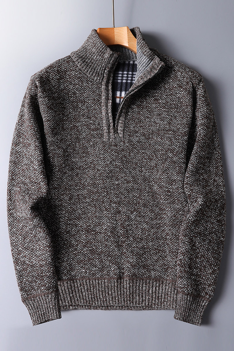 Komfortabler Herren Strickpullover mit Reißverschluss