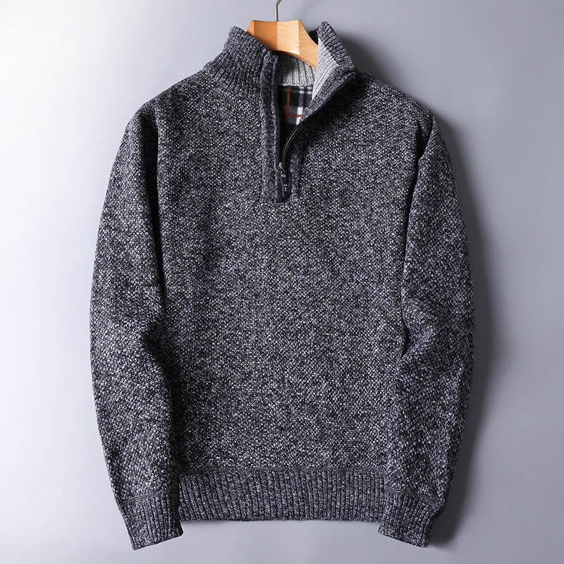 Komfortabler Herren Strickpullover mit Reißverschluss