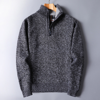 Komfortabler Herren Strickpullover mit Reißverschluss