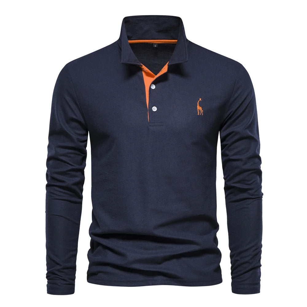 Langarm Herren Polo Pullover