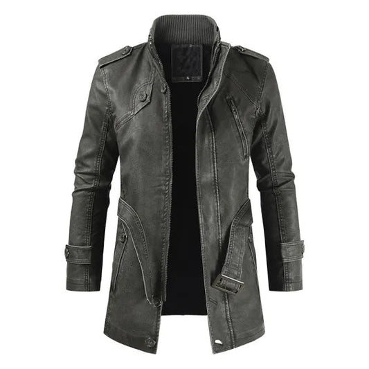 Elarova |  Lange Vintage-Jacke mit mehreren Taschen für Herren