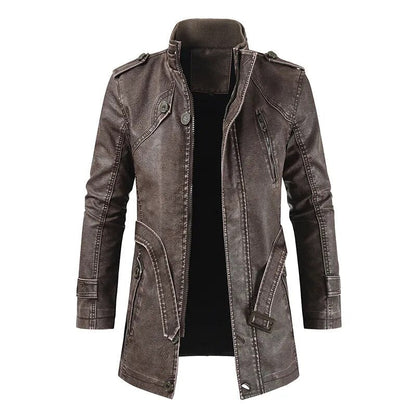 Elarova |  Lange Vintage-Jacke mit mehreren Taschen für Herren