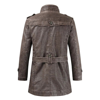 Elarova |  Lange Vintage-Jacke mit mehreren Taschen für Herren