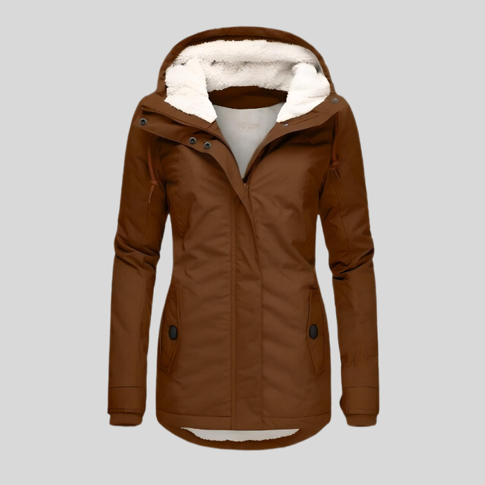 Elarova |  Lange Wasserdichte Winterjacke Mit Kapuze & Futter