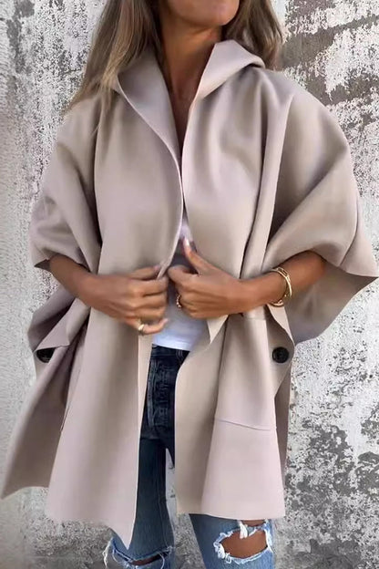 Lasithra Violette Kapuzenjacke mit Cape