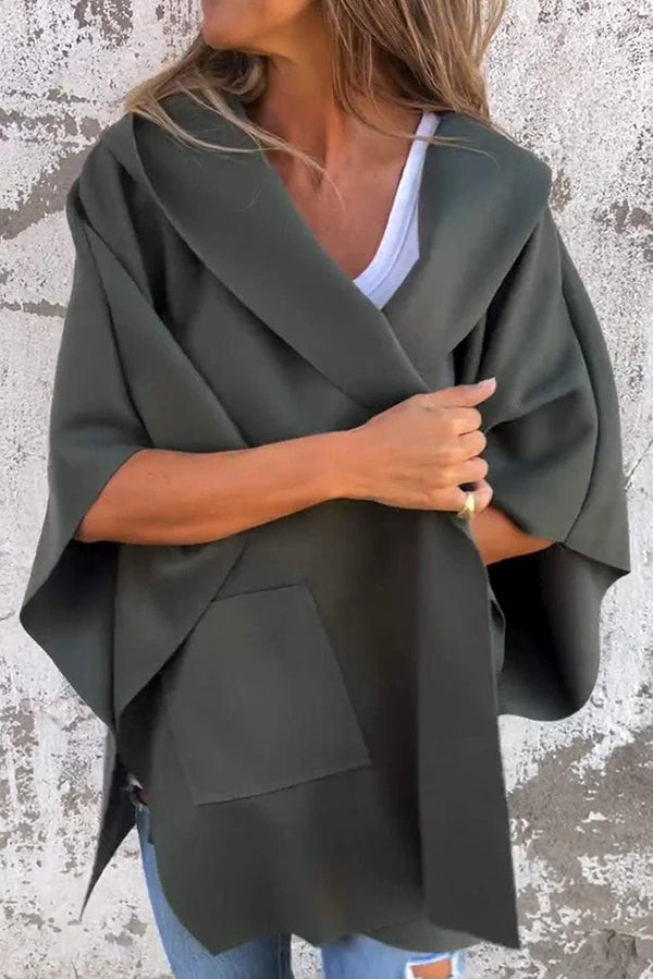 Lasithra Violette Kapuzenjacke mit Cape