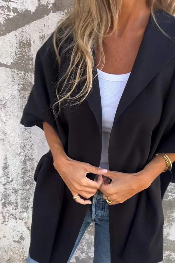 Lasithra Violette Kapuzenjacke mit Cape