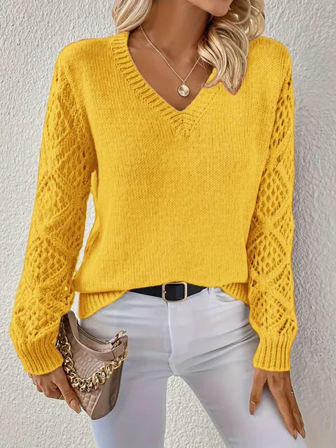 Lea Pullover mit V-Ausschnitt