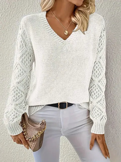 Lea Pullover mit V-Ausschnitt