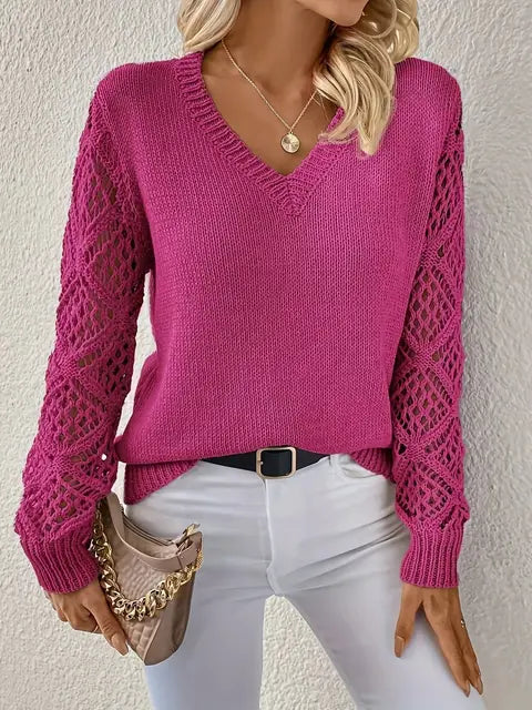 Lea Pullover mit V-Ausschnitt