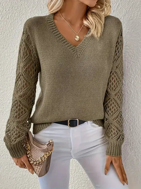 Lea Pullover mit V-Ausschnitt