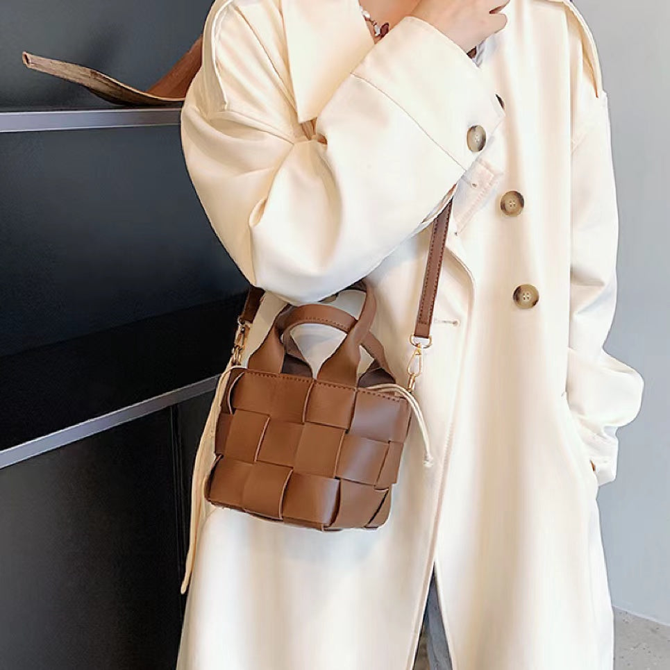 Leather Mini Basket Bag