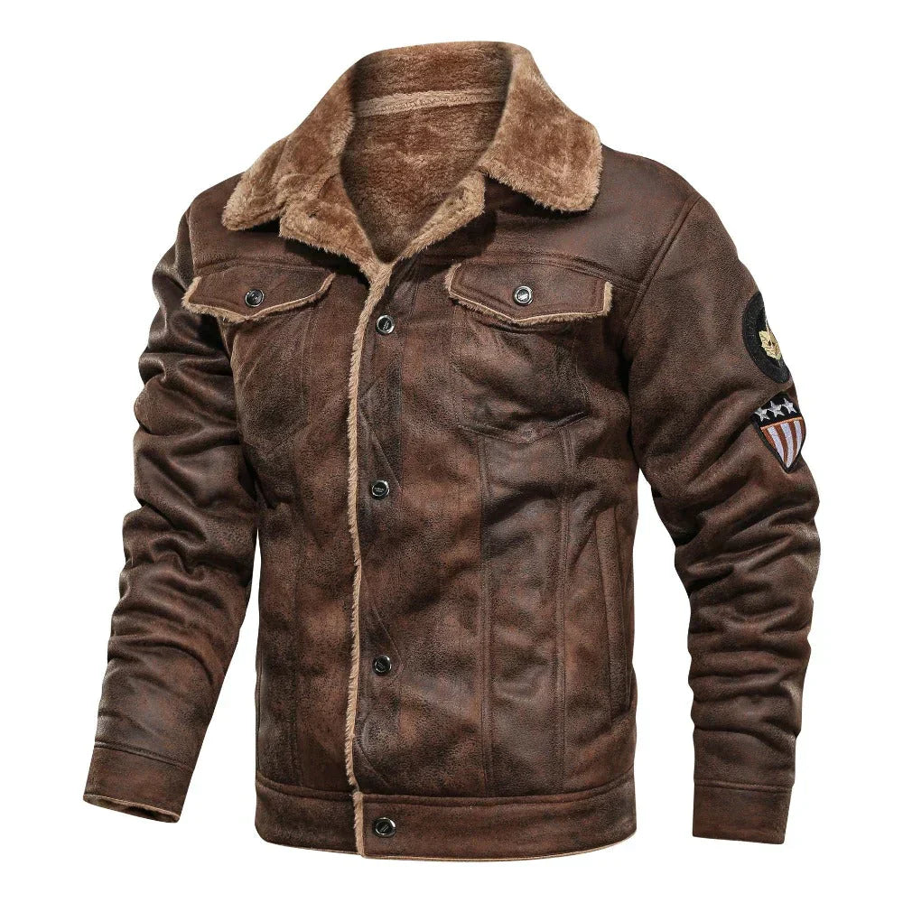 Lederjacke mit Fleecefutter - Killian