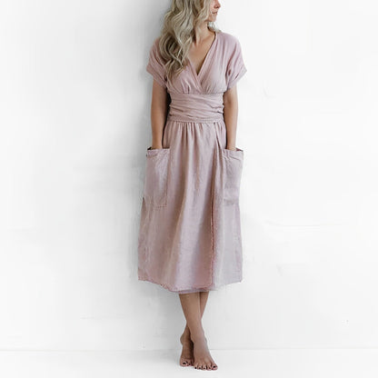 Leichtes Leinenkleid von Elarova für Damen