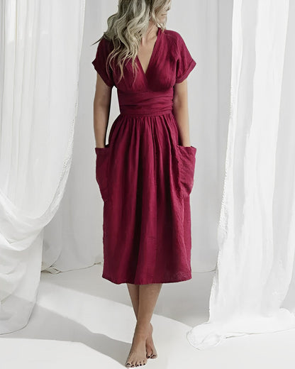 Leichtes Leinenkleid von Elarova für Damen