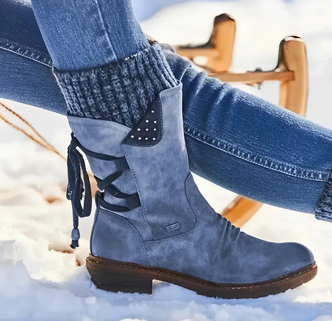 Louisa Damen Winterstiefel: Orthopädisch gepolstert, warm gefüttert mit Wolle