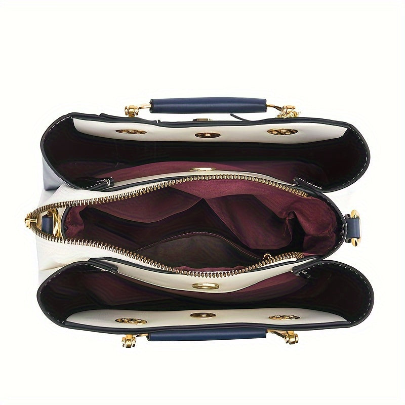 LuxaTote™ – Elegante Damen Umhängetasche aus Leder mit Großem Stauraum