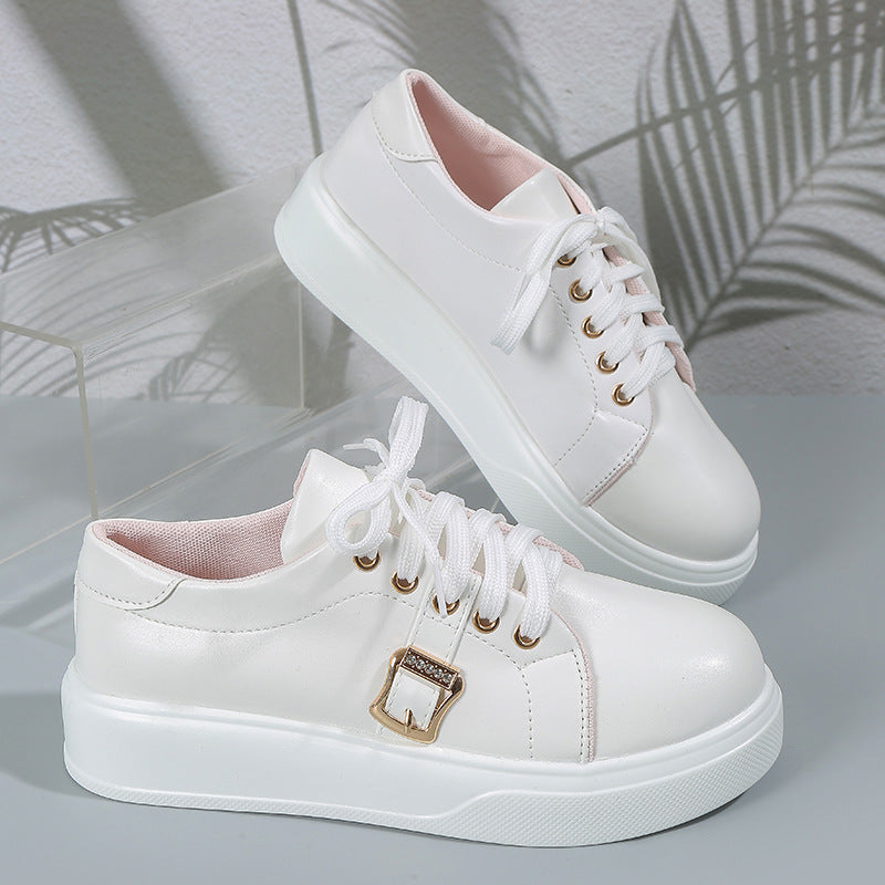 Luxora™ – Stilvolle Damen Lace-up Flats mit eleganter Metall-Schnalle