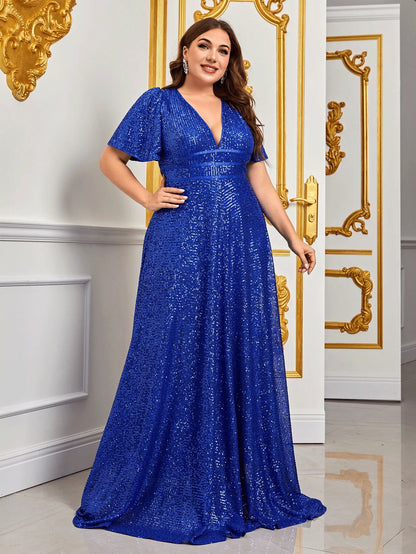 Luxus Maxi-Abendkleid Roxana in Übergröße