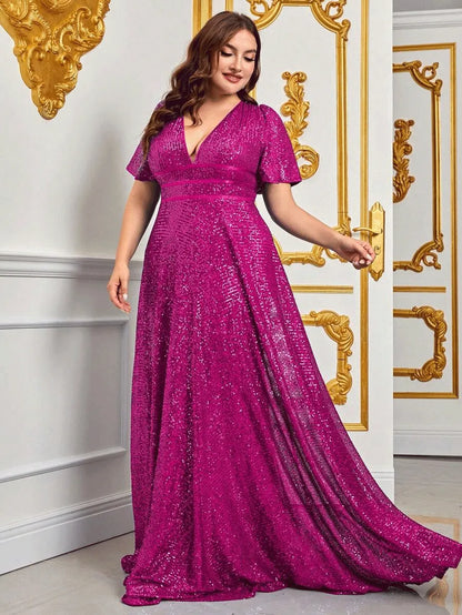 Luxus Maxi-Abendkleid Roxana in Übergröße