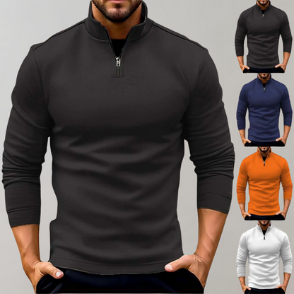 Herren Pullover Warm Reißverschluss Winter
