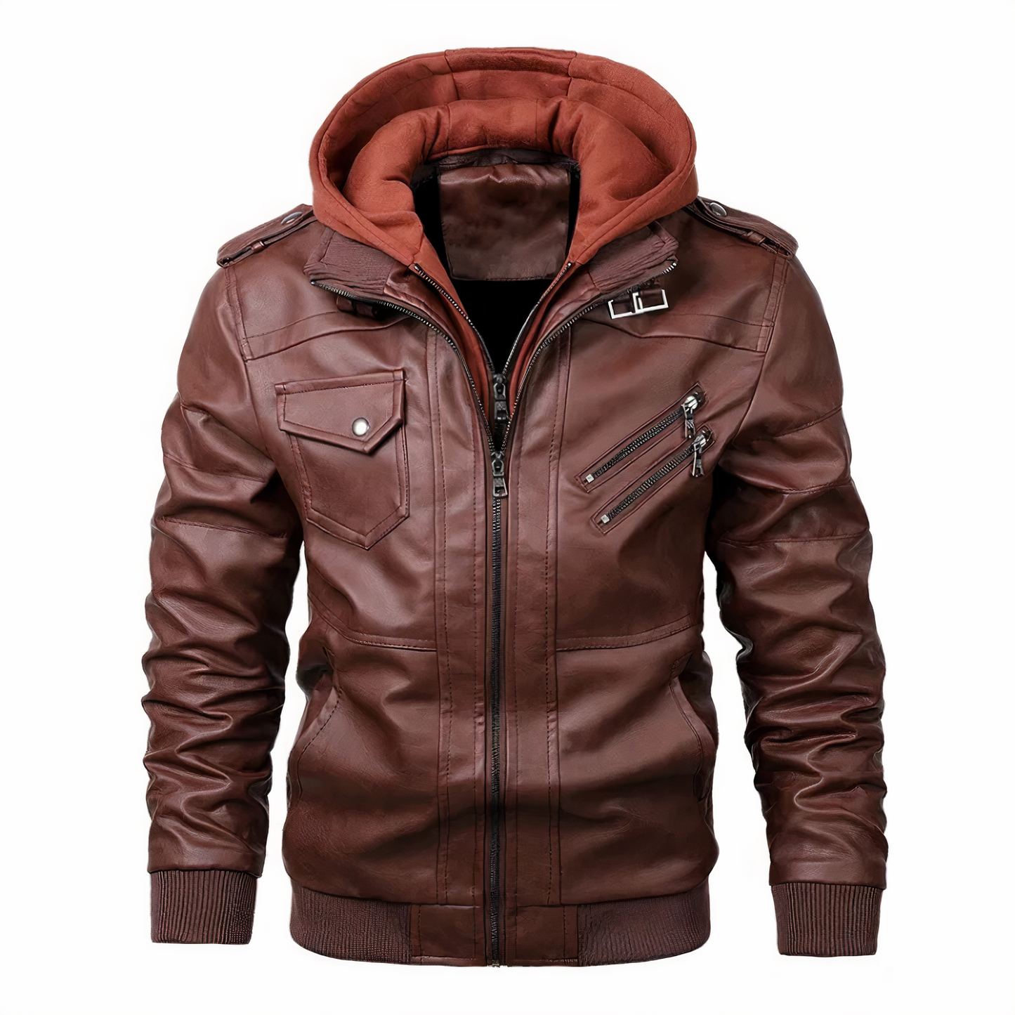Männer Motorradjacke aus Kunstleder - Modell Grant