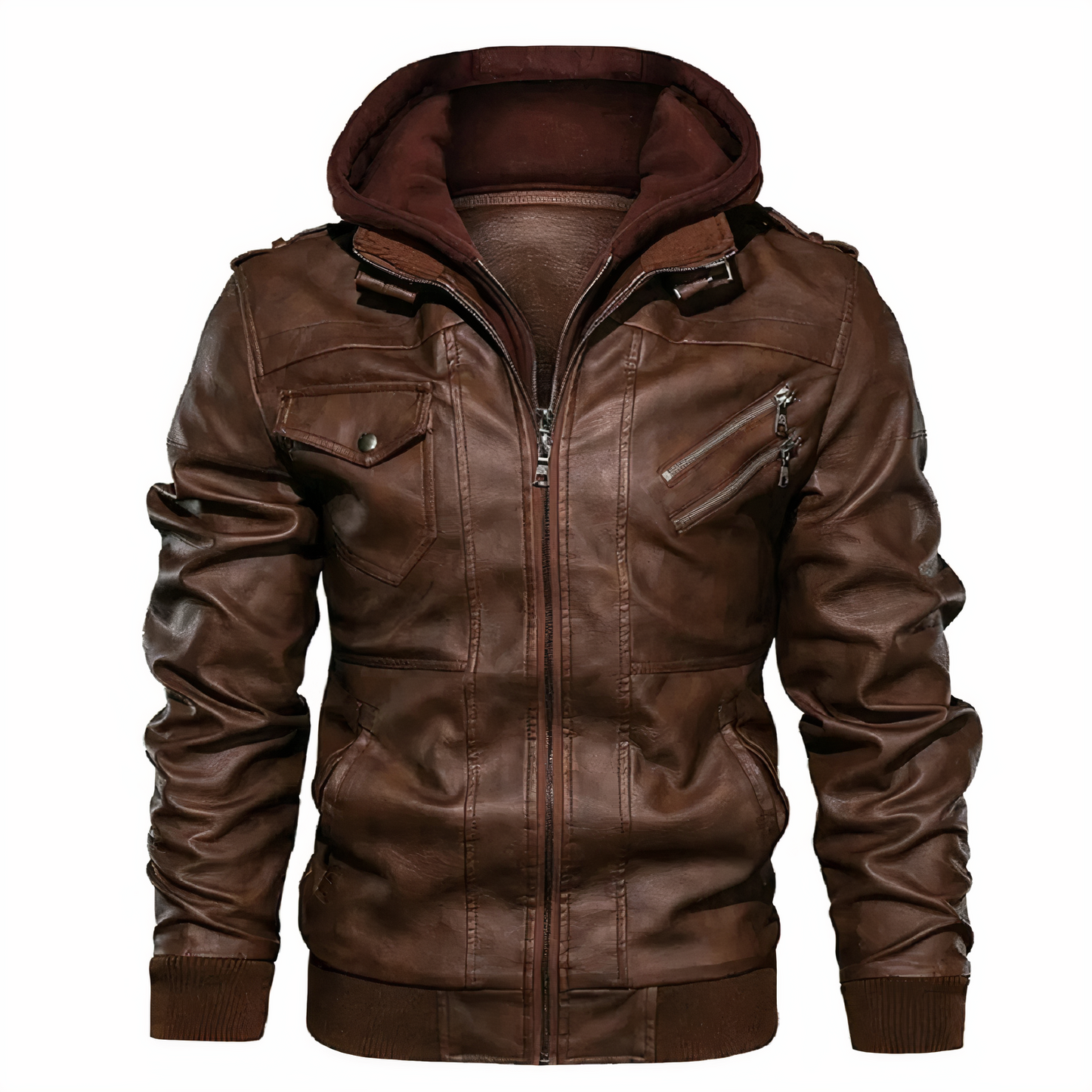 Männer Motorradjacke aus Kunstleder - Modell Grant