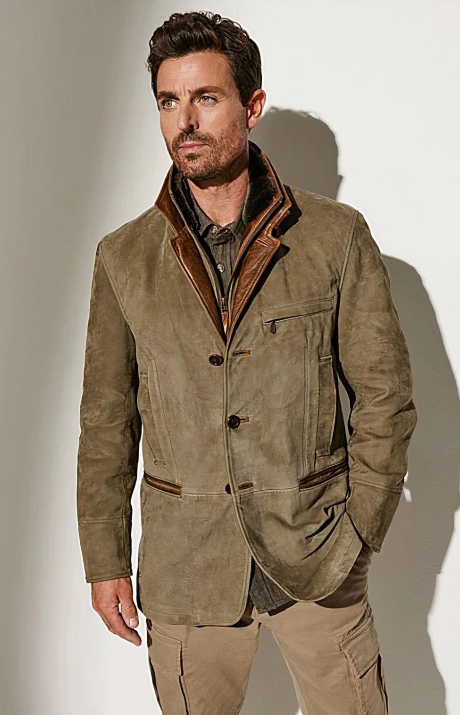 Männer Vintage-Winterjacke Alfre