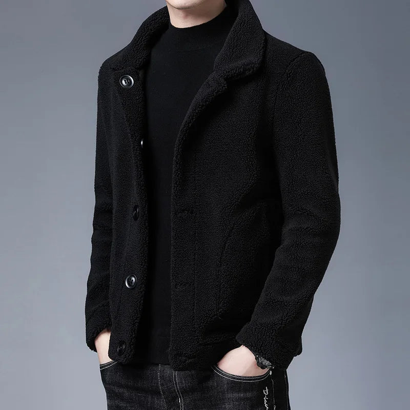 Männer Winterjacke aus weichem Plüsch - Modell Kurt