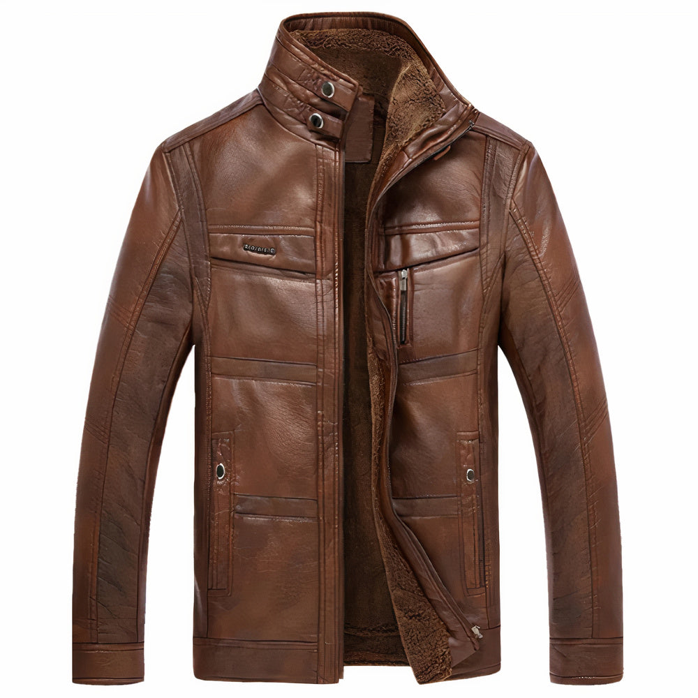 Männers Lederjacke Falko - Modernes Design