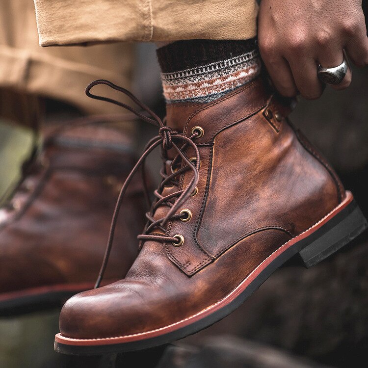 Männerstiefel aus Leder – Orthopädisch – Modell Clyde