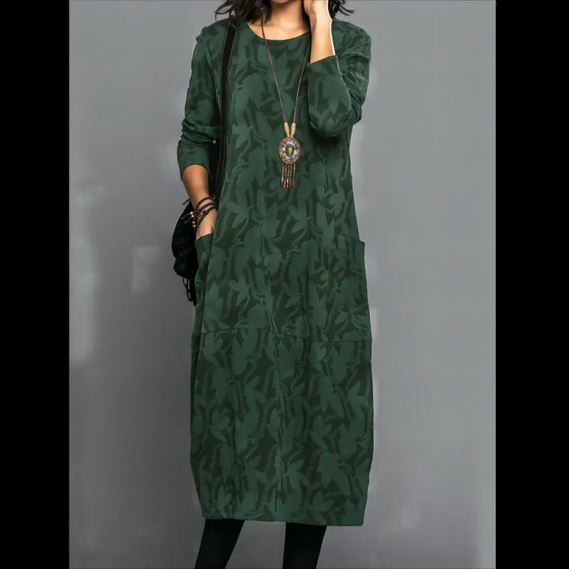 Melanie: Retro-Strickkleid mit kunstvollem Muster