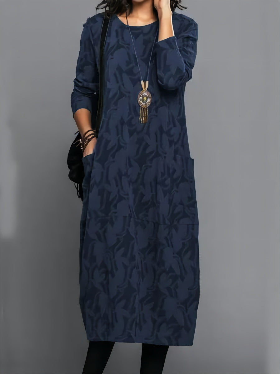 Melanie: Retro-Strickkleid mit kunstvollem Muster