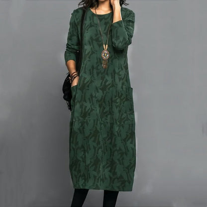 Melanie: Retro-Strickkleid mit kunstvollem Muster
