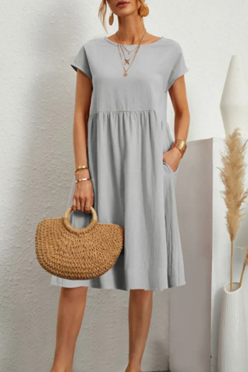 Melanique™ – Damen Sommerkleid mit Eleganter Patchwork-Optik