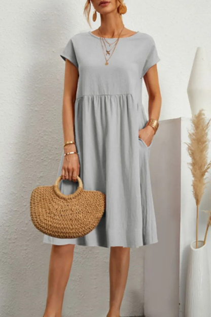 Melanique™ – Damen Sommerkleid mit Eleganter Patchwork-Optik