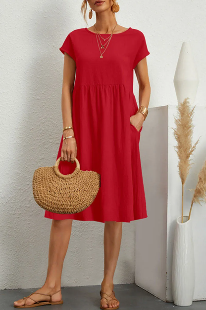 Melanique™ – Damen Sommerkleid mit Eleganter Patchwork-Optik