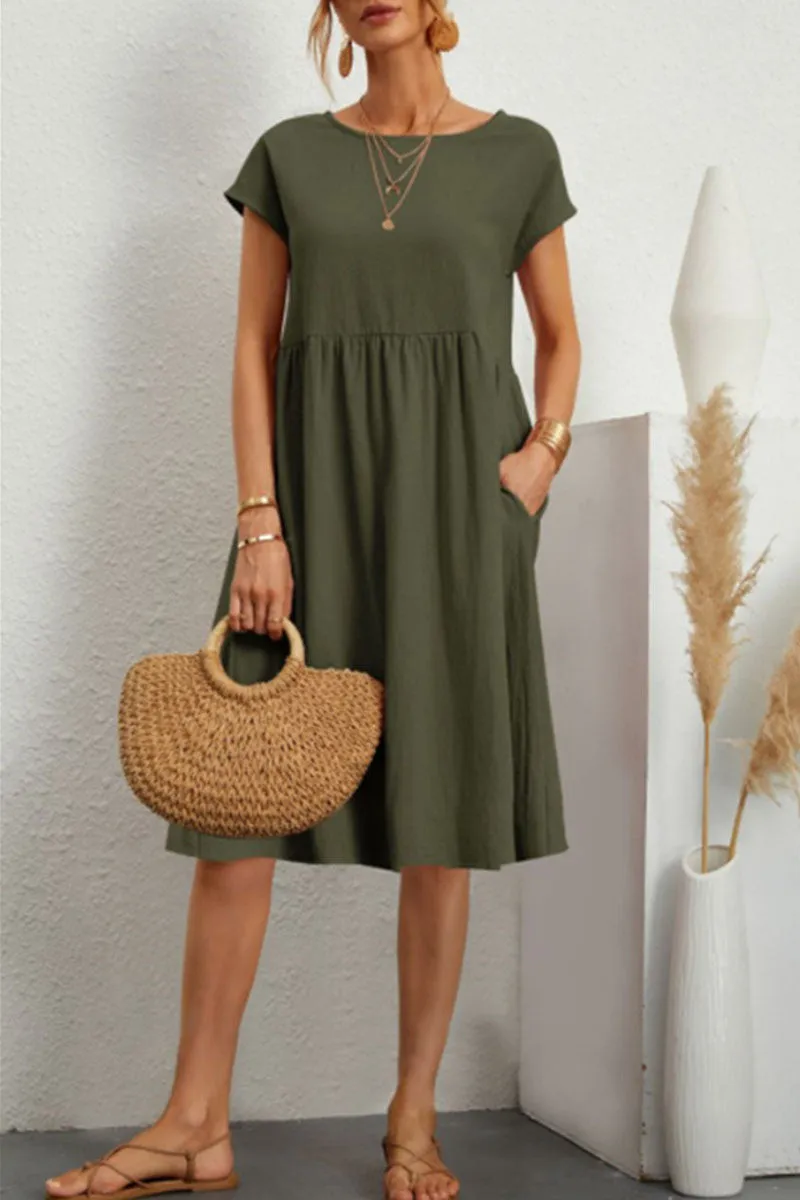 Melanique™ – Damen Sommerkleid mit Eleganter Patchwork-Optik