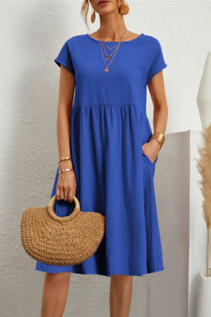 Melanique™ – Damen Sommerkleid mit Eleganter Patchwork-Optik