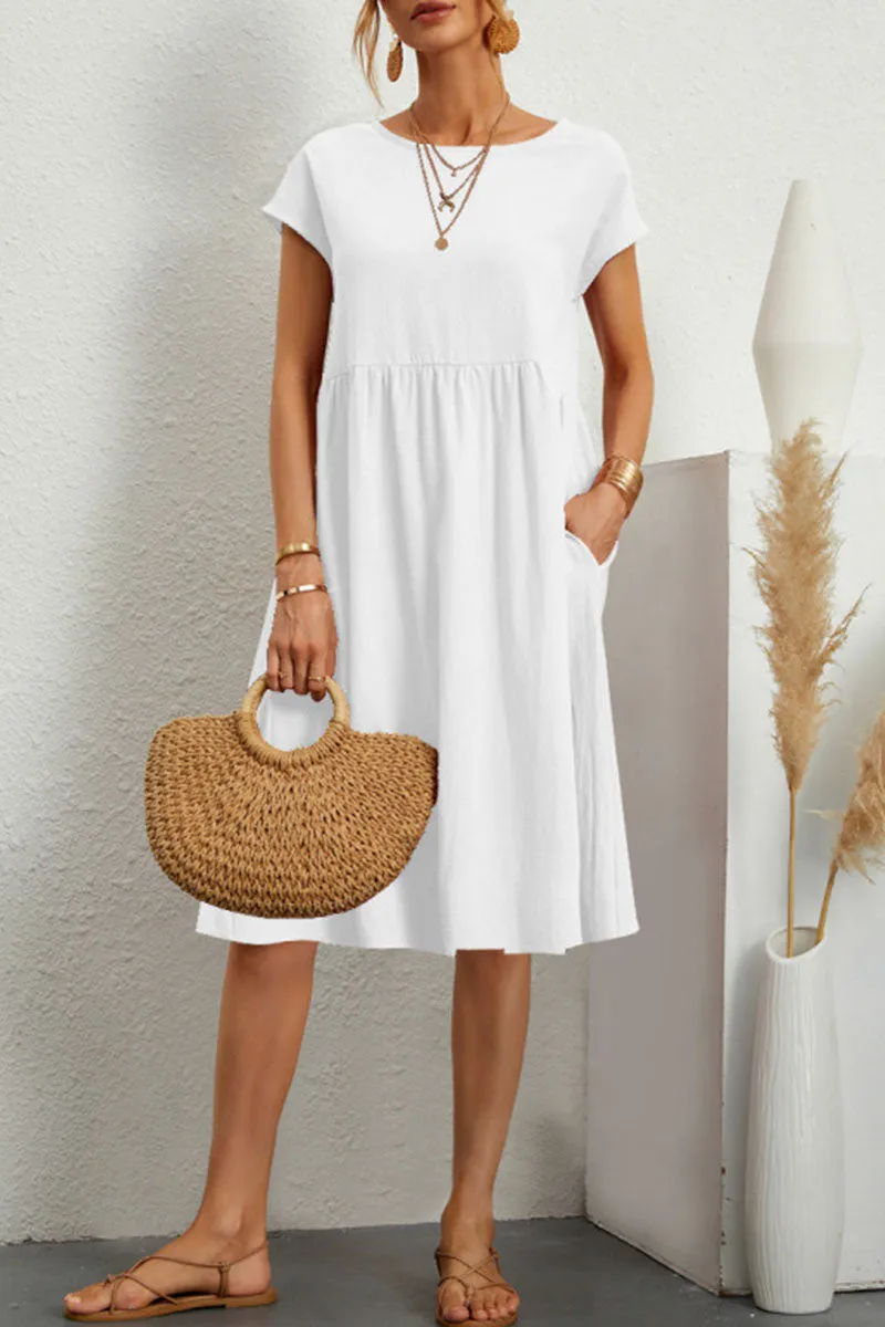 Melanique™ – Damen Sommerkleid mit Eleganter Patchwork-Optik