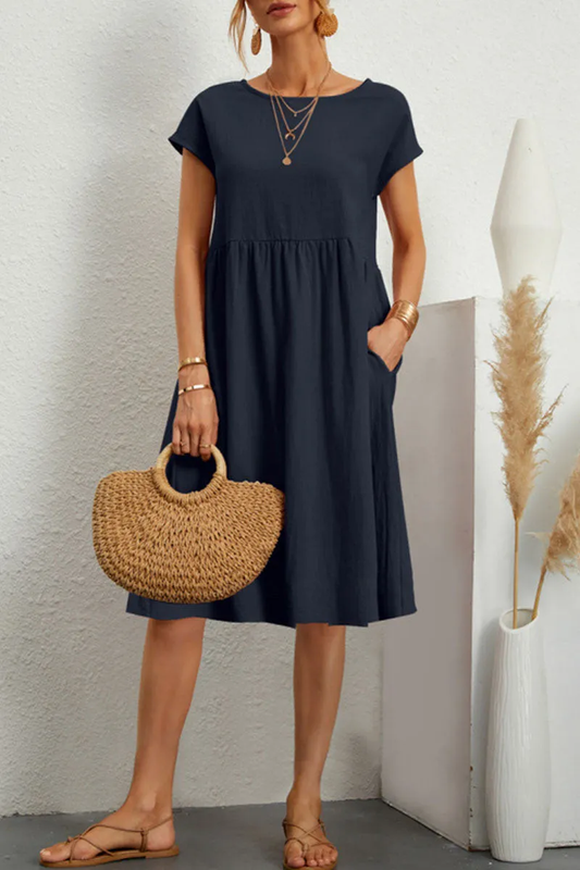 Melanique™ – Damen Sommerkleid mit Eleganter Patchwork-Optik