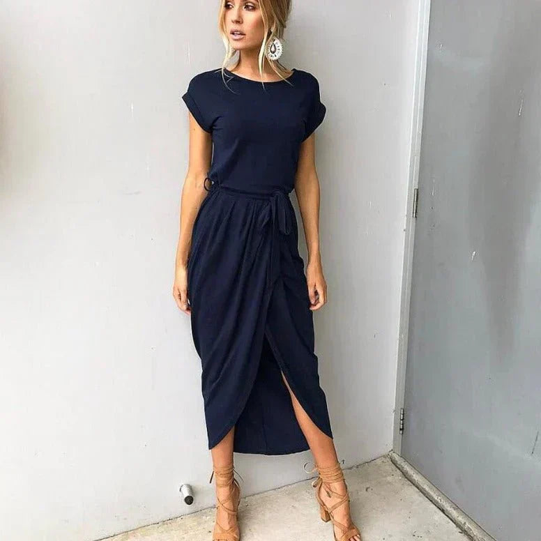 Midi-Kleid mit Schlitz von Vanda für Damen